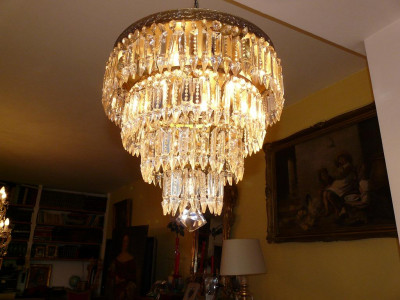 Antique chandelier with...