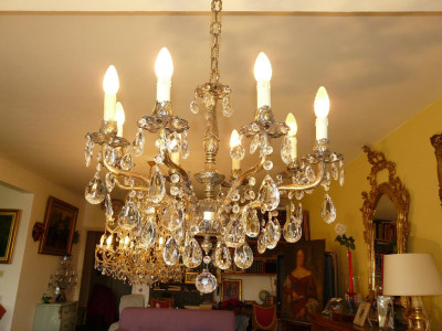 Antique chandelier with...