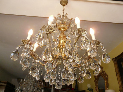 Antique chandelier with...