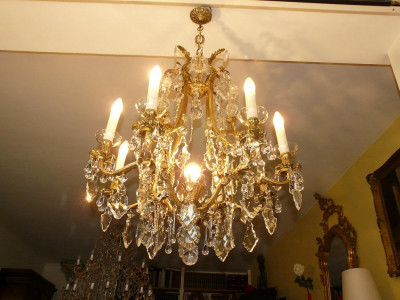 Antique chandelier with...