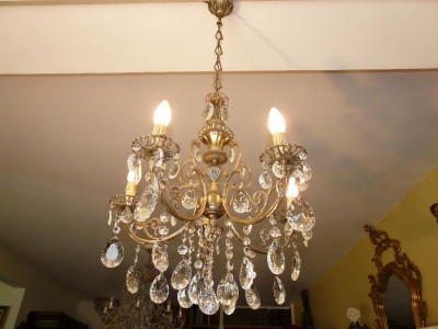 Antique chandelier with...