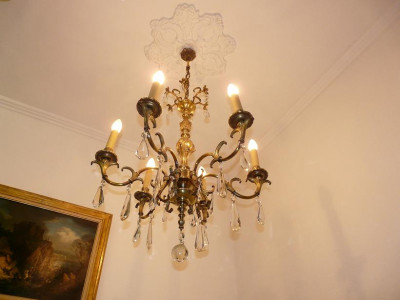 Antique chandelier with...