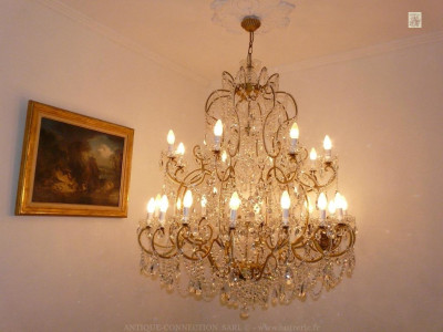 Huge crystal chandelier...