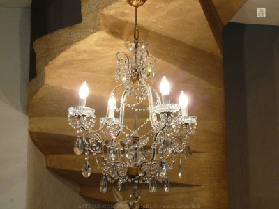 Crystal chandelier with...