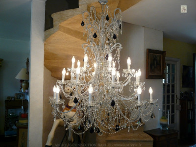 Crystal chandelier with...