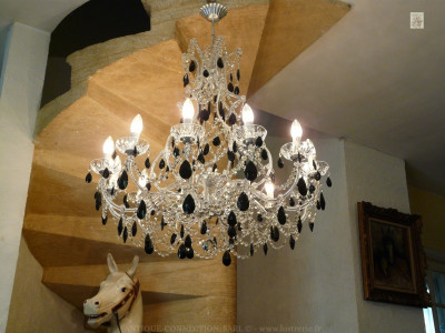 Crystal chandelier with 12...