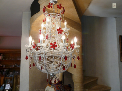 Silver chandelier...