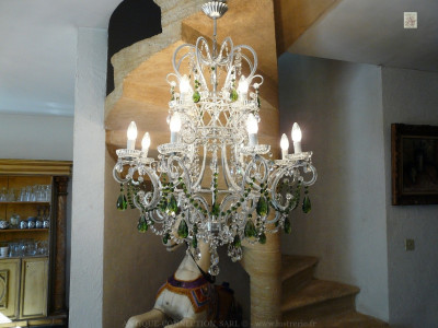 Crystal chandelier with 12...